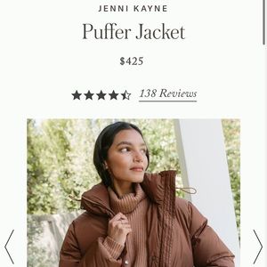 Jenni Kayne puffer jacket copper small NWT